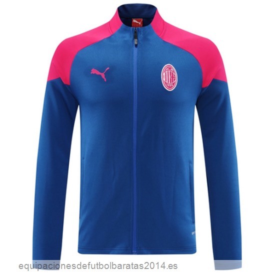 Nuevo Ropa Deportiva Con Cremallera Larga AC Milan 24/25 Azul Rosa Baratas